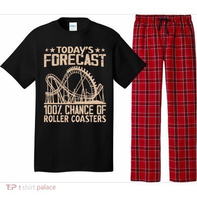 Todays Forecast 100 Chance Of Roller Coasters Rider Pajama Set