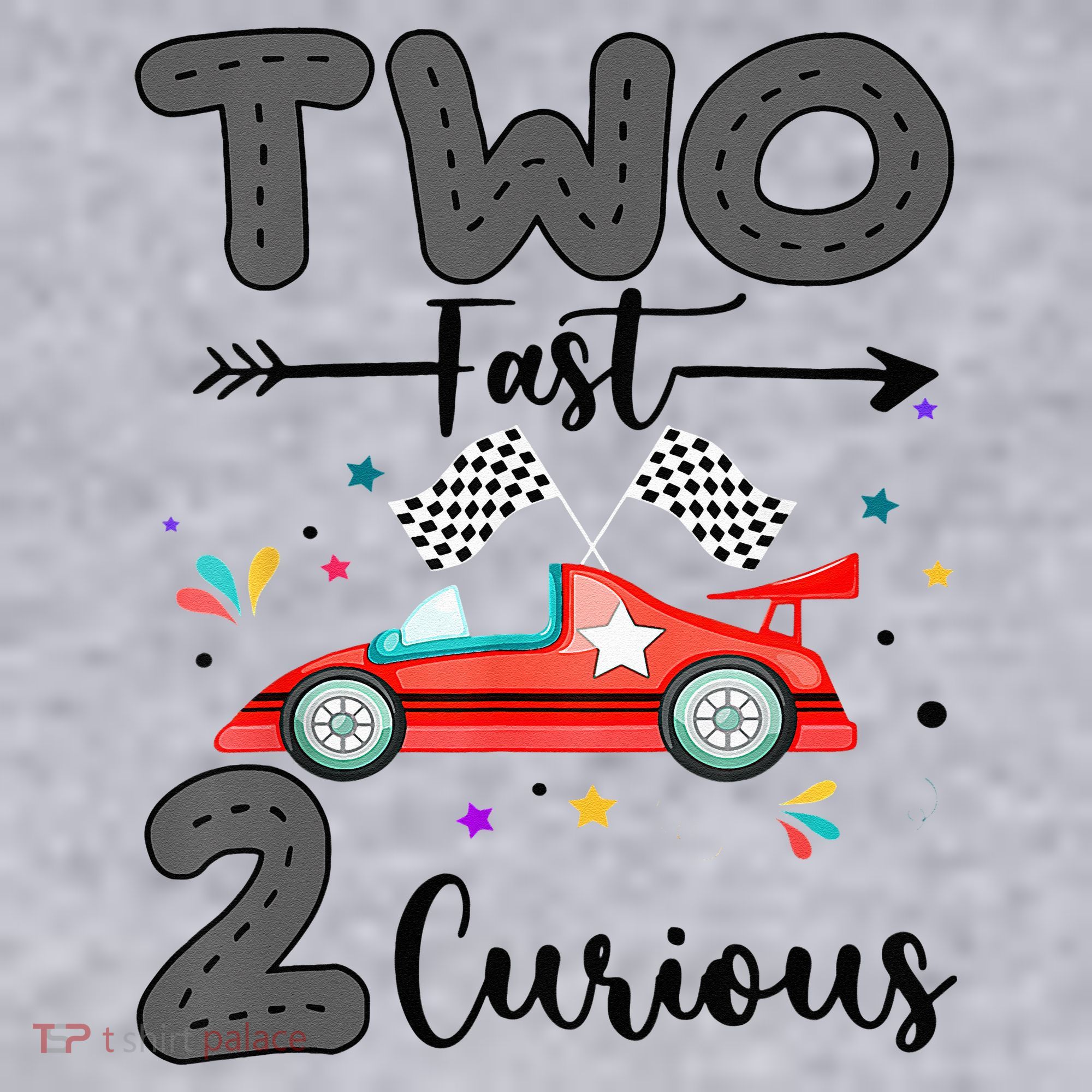 Two Fast 2 Curious Racing 2nd Birthday gift Women's Sweatshirt
