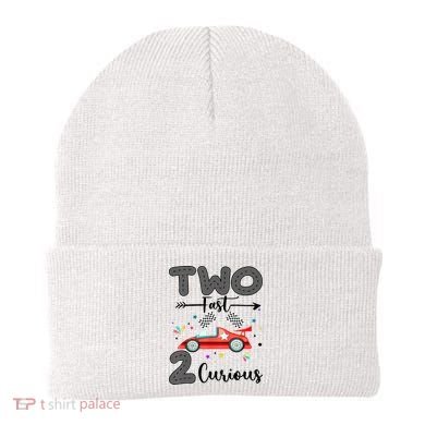 Two Fast 2 Curious Racing 2nd Birthday gift Beanie