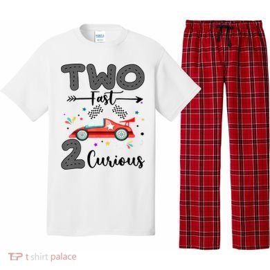 Two Fast 2 Curious Racing 2nd Birthday gift Pajama Set