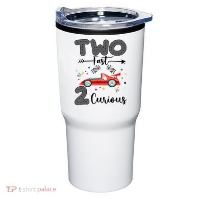 Two Fast 2 Curious Racing 2nd Birthday gift Tumbler