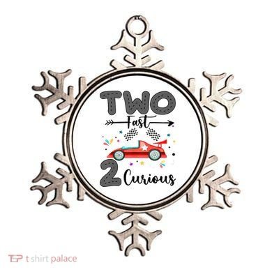 Two Fast 2 Curious Racing 2nd Birthday gift Ornament