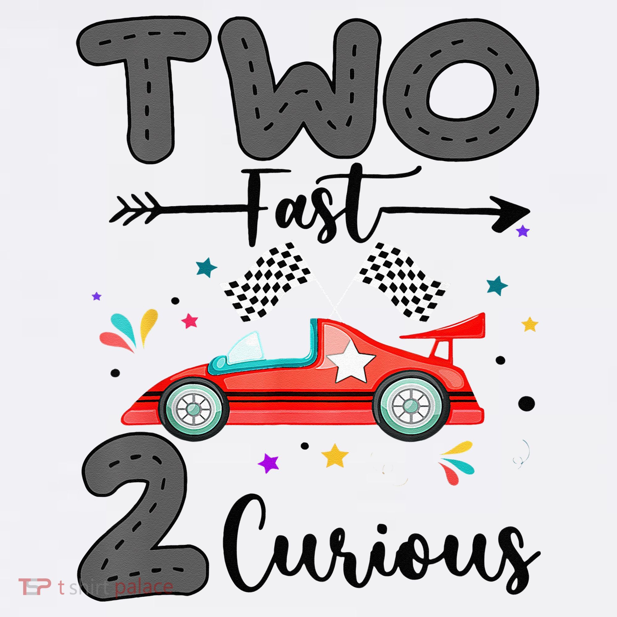 Two Fast 2 Curious Racing 2nd Birthday gift Women's Tank Top
