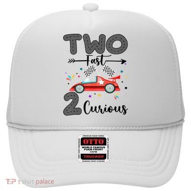 Two Fast 2 Curious Racing 2nd Birthday gift Hat