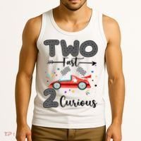 Two Fast 2 Curious Racing 2nd Birthday gift Tank Top thumb 3