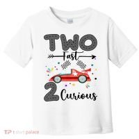 Two Fast 2 Curious Racing 2nd Birthday gift Toddler T-Shirt thumb 0