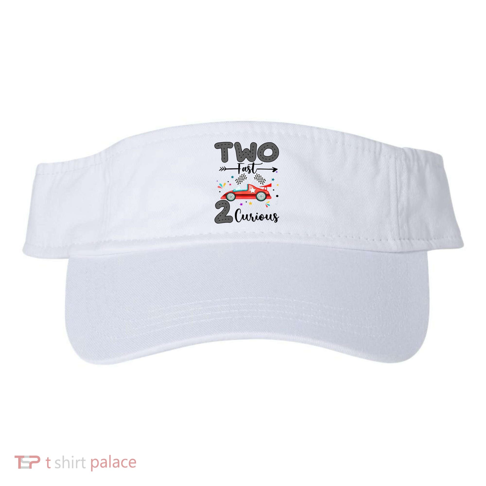 Two Fast 2 Curious Racing 2nd Birthday gift Visor