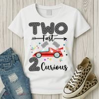 Two Fast 2 Curious Racing 2nd Birthday gift Women's T-Shirt thumb 3