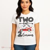 Two Fast 2 Curious Racing 2nd Birthday gift Women's T-Shirt thumb 4