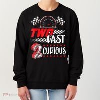Two Fast 2 Curious Birthday Decorations 2nd Bday Women's Sweatshirt thumb 0