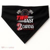 Two Fast 2 Curious Birthday Decorations 2nd Bday USA-Made Doggie Bandana thumb 0