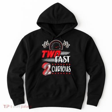 Two Fast 2 Curious Birthday Decorations 2nd Bday Hoodie