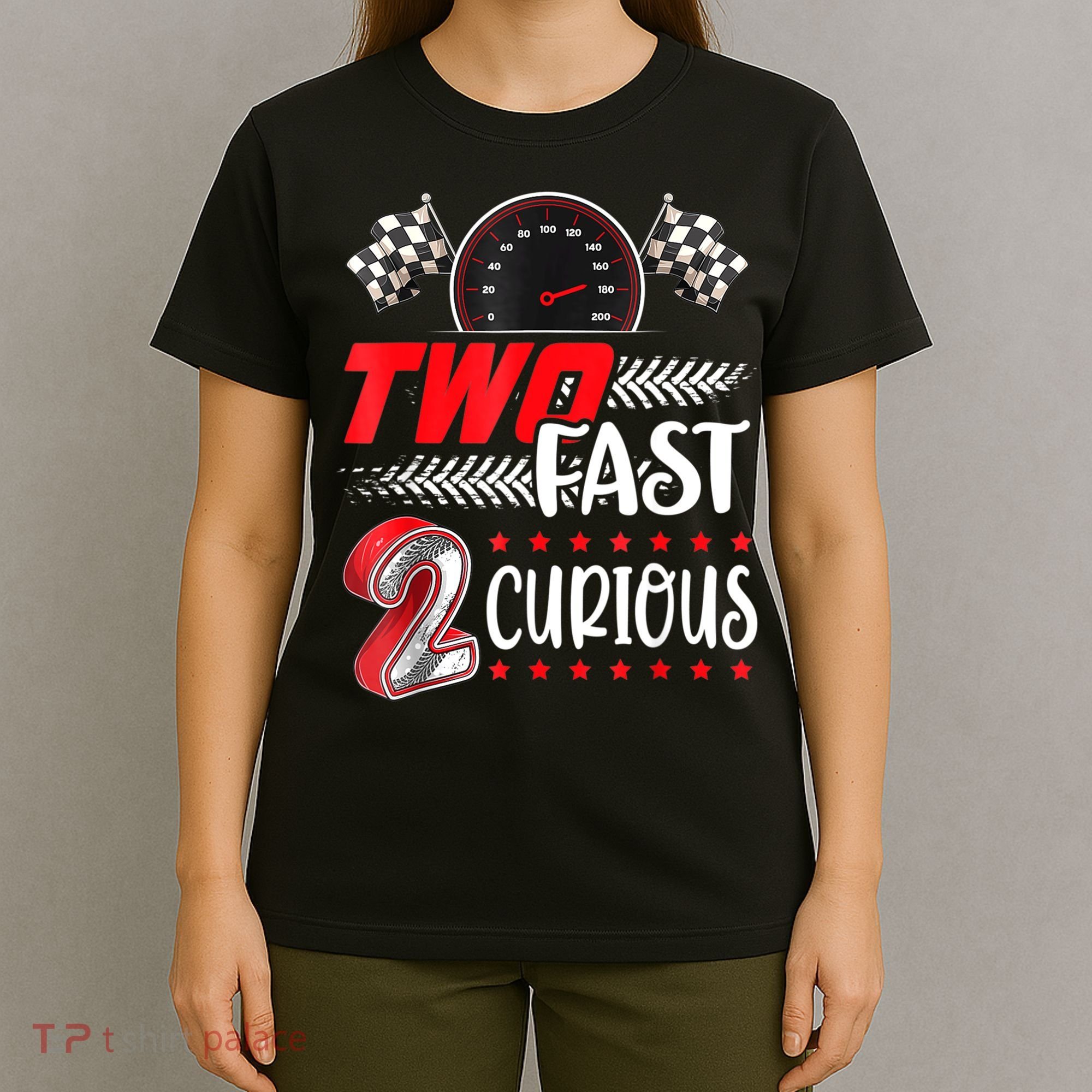 Two Fast 2 Curious Birthday Decorations 2nd Bday T-Shirt