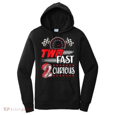 Two Fast 2 Curious Birthday Decorations 2nd Bday Women's Hoodie