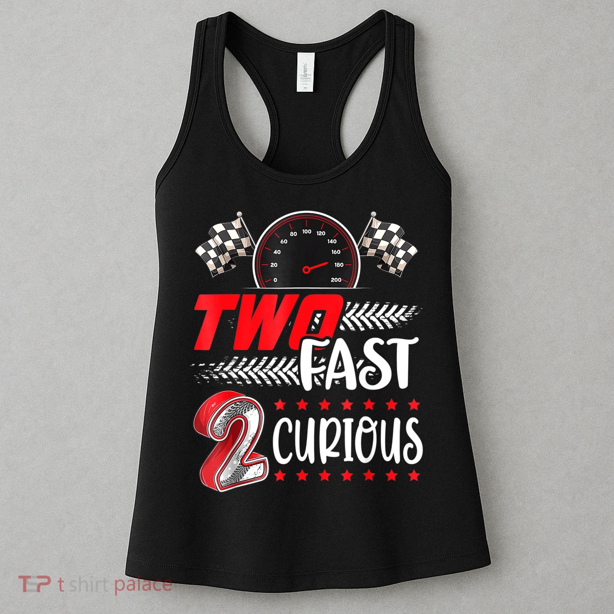 Two Fast 2 Curious Birthday Decorations 2nd Bday Women's Tank Top