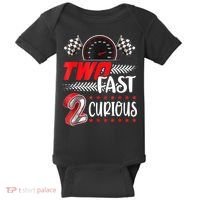 Two Fast 2 Curious Birthday Decorations 2nd Bday Baby Bodysuit thumb 0