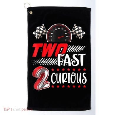 Two Fast 2 Curious Birthday Decorations 2nd Bday Golf Towel