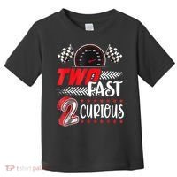 Two Fast 2 Curious Birthday Decorations 2nd Bday Toddler T-Shirt thumb 0