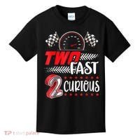 Two Fast 2 Curious Birthday Decorations 2nd Bday Kids T-Shirt thumb 0