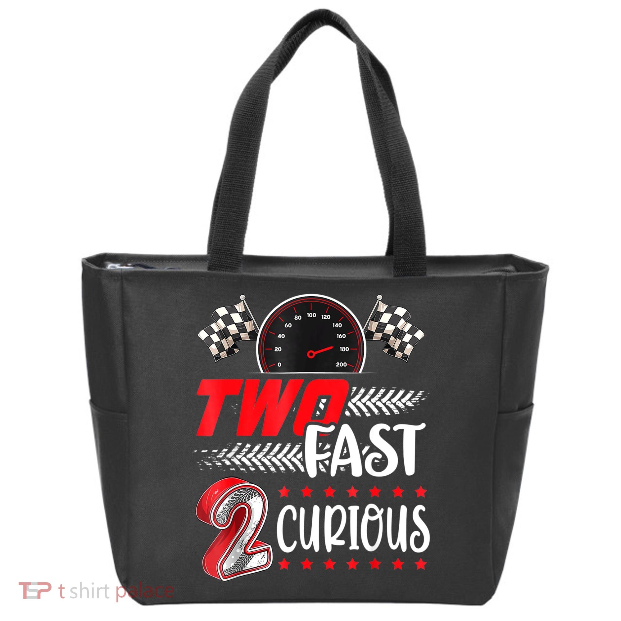 Two Fast 2 Curious Birthday Decorations 2nd Bday Tote Bag