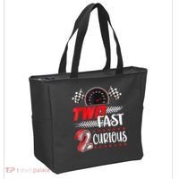 Two Fast 2 Curious Birthday Decorations 2nd Bday Tote Bag thumb 2