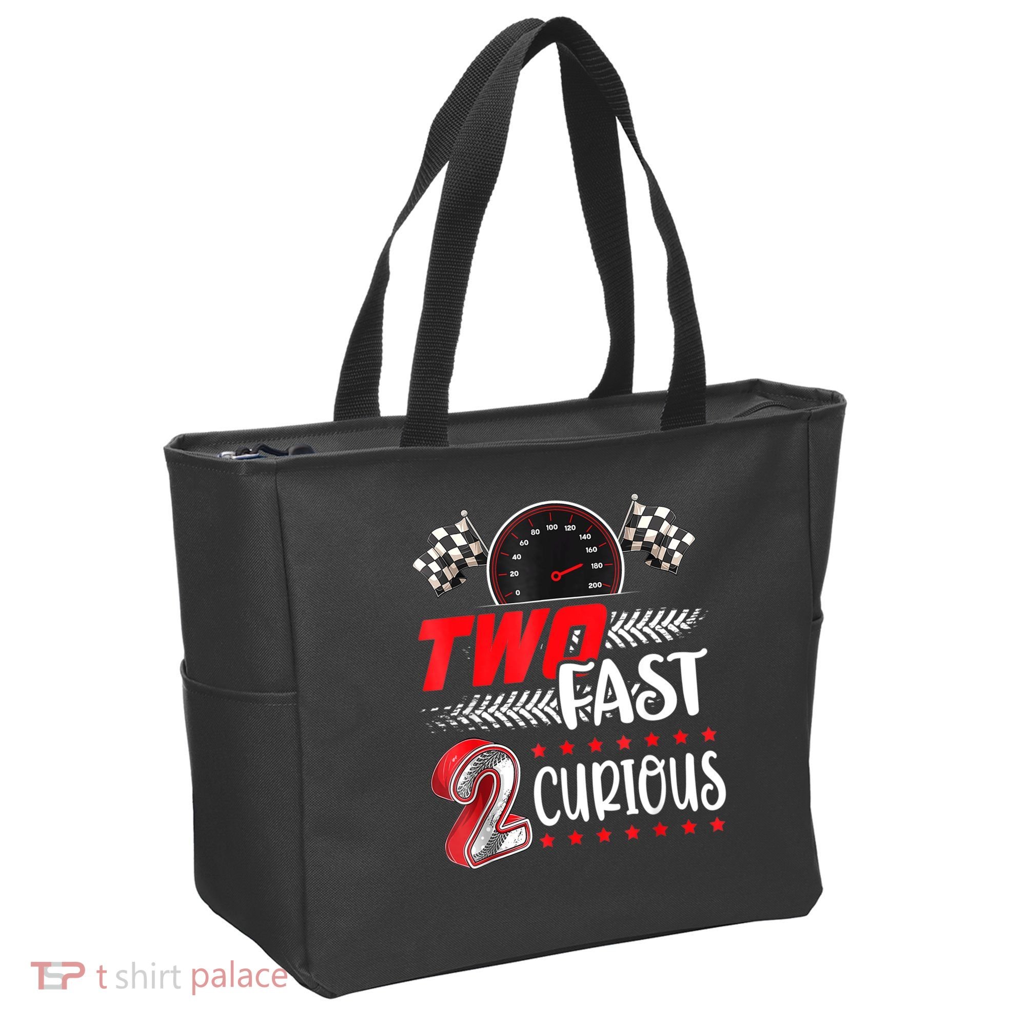 Two Fast 2 Curious Birthday Decorations 2nd Bday Tote Bag