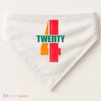 Twenty Four 24 Spoof Birthday Logo USA-Made Doggie Bandana thumb 0