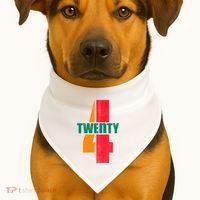 Twenty Four 24 Spoof Birthday Logo USA-Made Doggie Bandana thumb 1