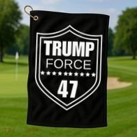 Trump Force 47 Ultra Maga More Than Ever Never Surrender Usa Golf Towel thumb 1
