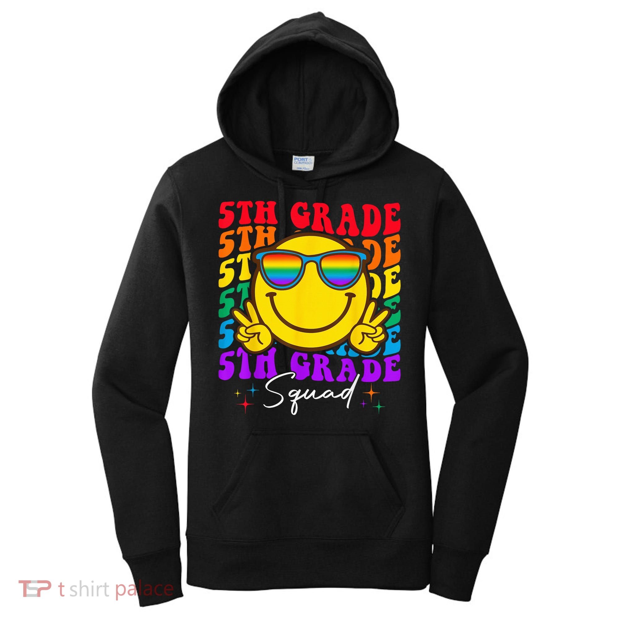 Team Fifth 5th Grade Squad Teacher Boy Girls Back To School Women's Hoodie