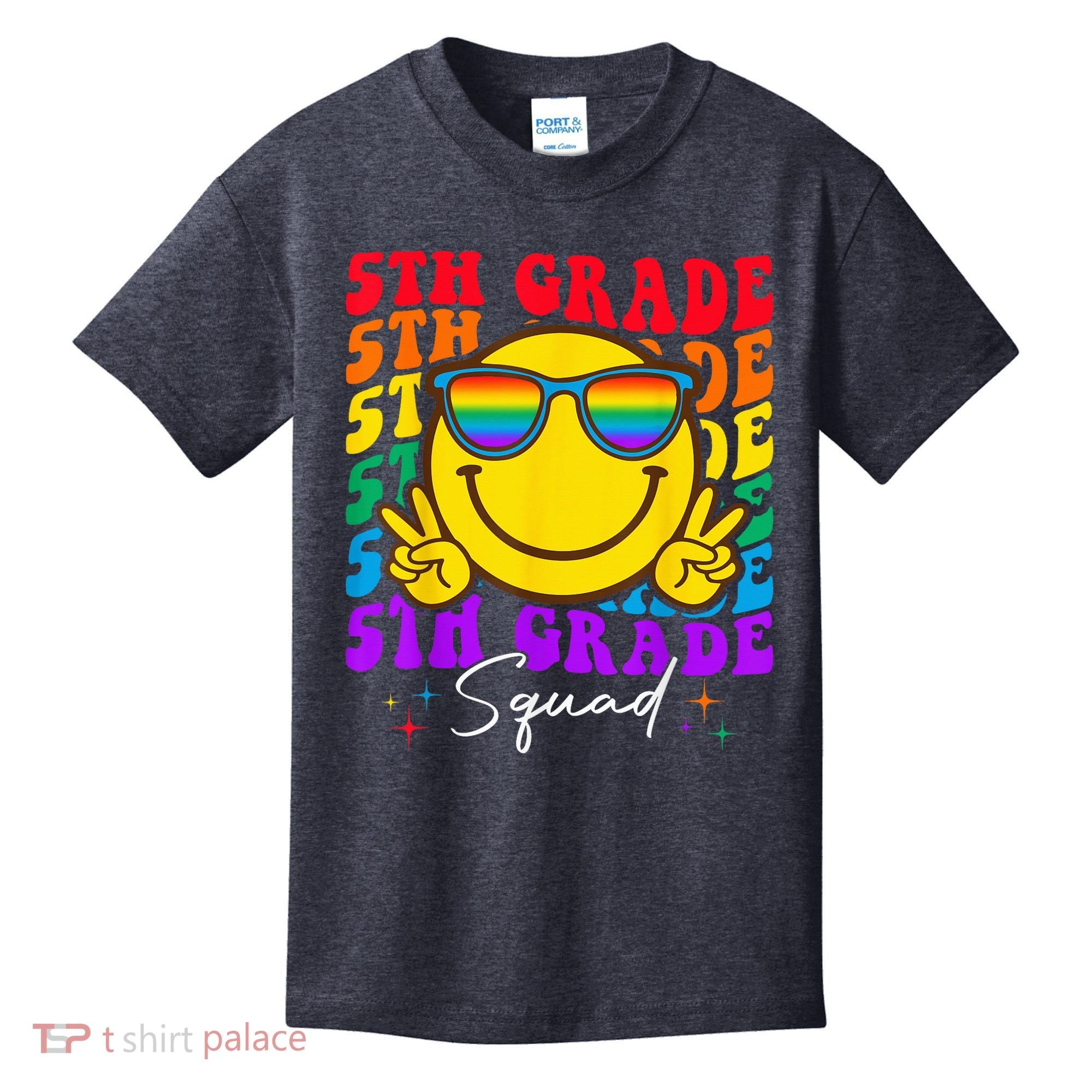 Team Fifth 5th Grade Squad Teacher Boy Girls Back To School Kids T-Shirt