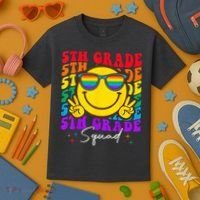 Team Fifth 5th Grade Squad Teacher Boy Girls Back To School Kids T-Shirt thumb 3