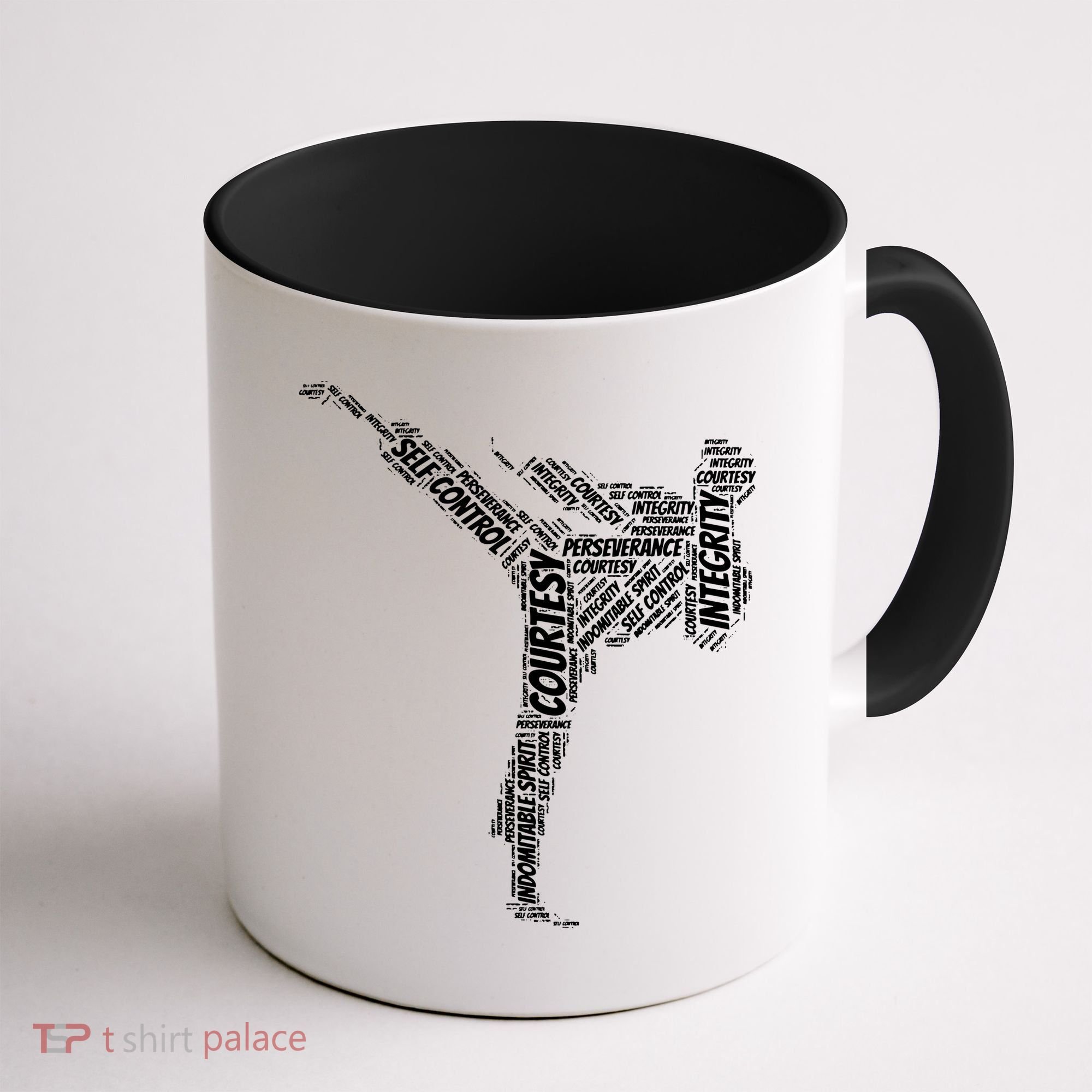 Taekwondo Fighter 5 Tenets Of TKD Martial Arts Coffee Mug