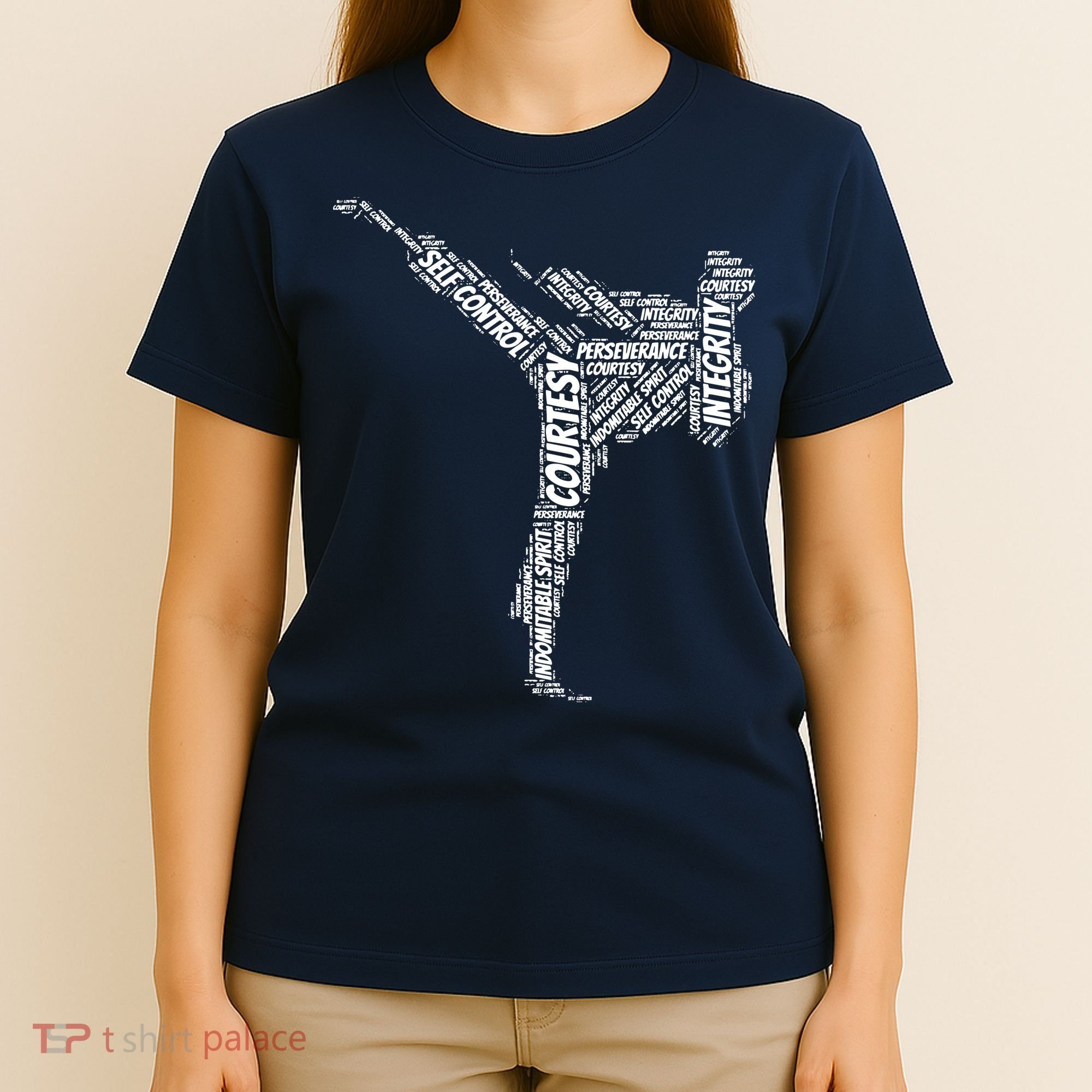 Taekwondo Fighter 5 Tenets Of TKD Martial Arts T-Shirt