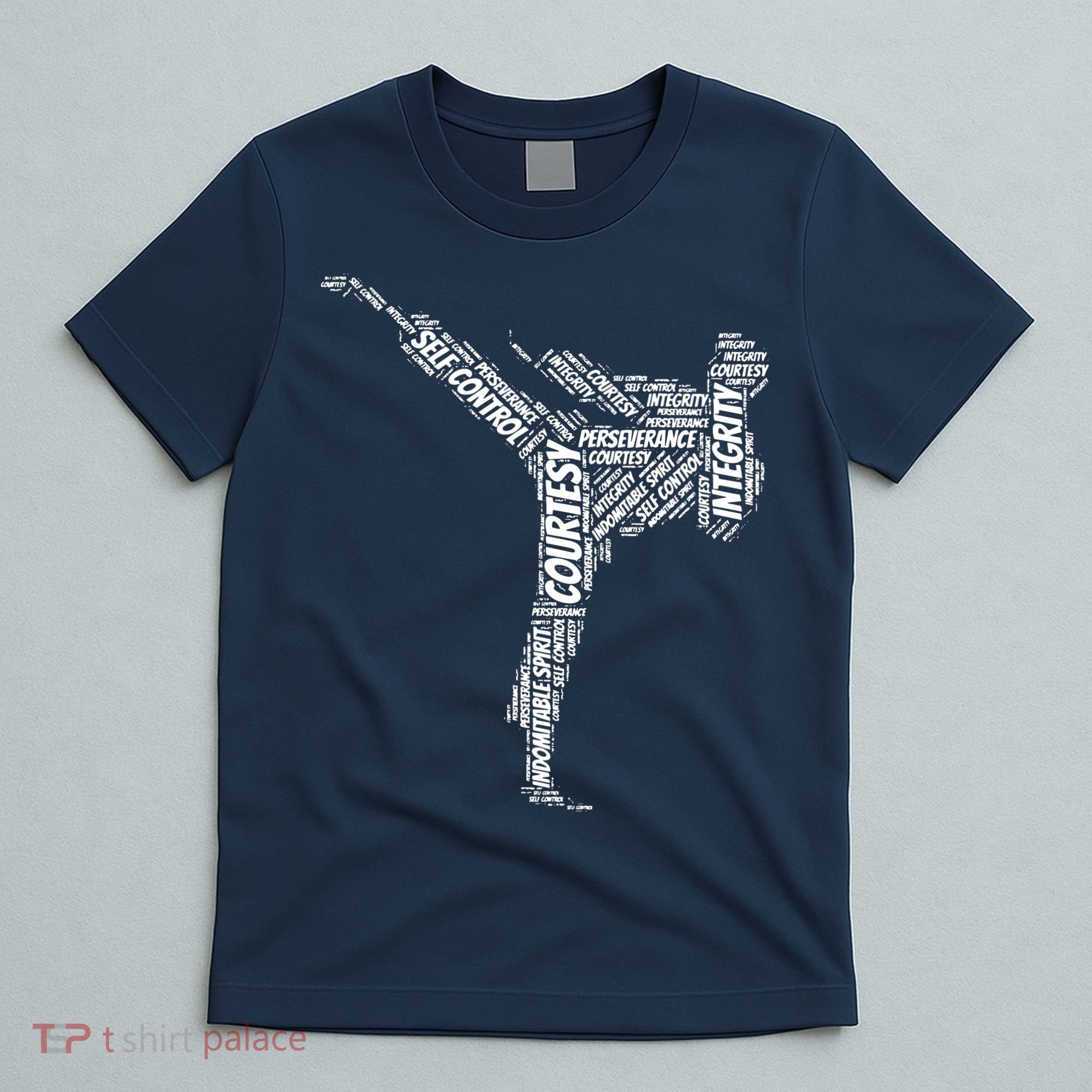 Taekwondo Fighter 5 Tenets Of TKD Martial Arts T-Shirt