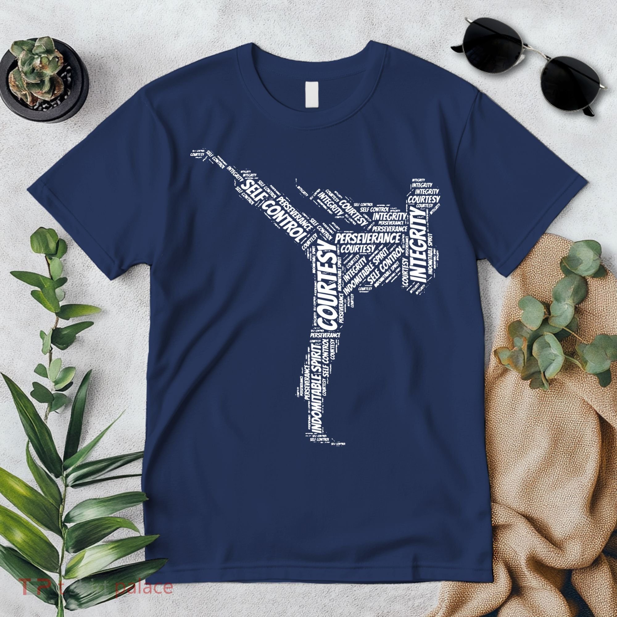 Taekwondo Fighter 5 Tenets Of TKD Martial Arts Premium T-Shirt
