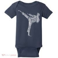Taekwondo Fighter 5 Tenets Of TKD Martial Arts Baby Bodysuit thumb 0