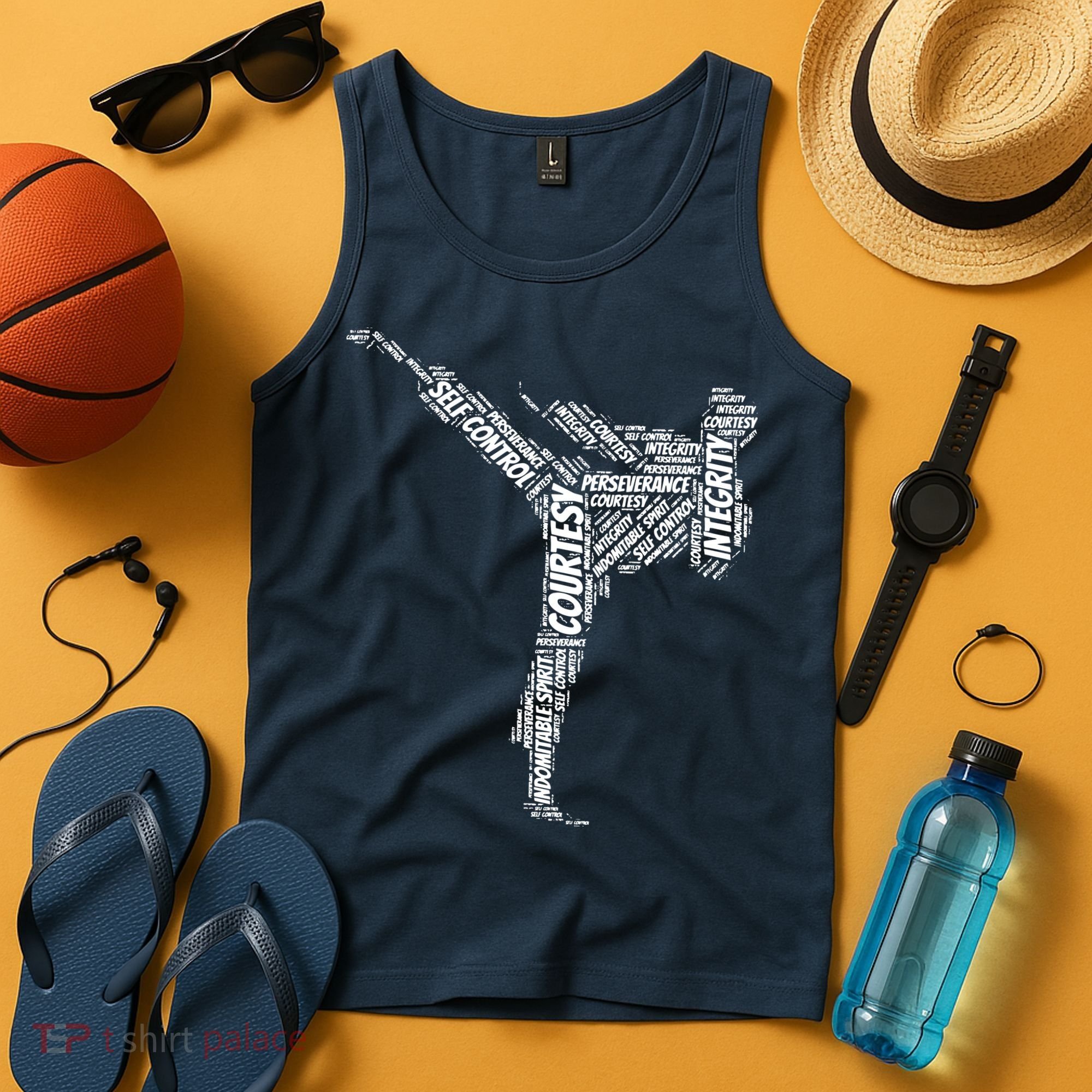 Taekwondo Fighter 5 Tenets Of TKD Martial Arts Tank Top
