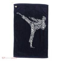 Taekwondo Fighter 5 Tenets Of TKD Martial Arts Golf Towel thumb 0