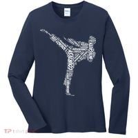 Taekwondo Fighter 5 Tenets Of TKD Martial Arts Women's Long Sleeve Shirt thumb 0