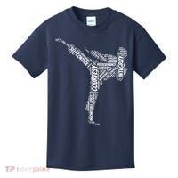 Taekwondo Fighter 5 Tenets Of TKD Martial Arts Kids T-Shirt thumb 0
