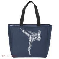 Taekwondo Fighter 5 Tenets Of TKD Martial Arts Tote Bag thumb 0