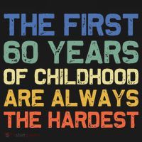 The First 60 Years Childhood Hardest Old 60th Birthday Funny Apron thumb 3