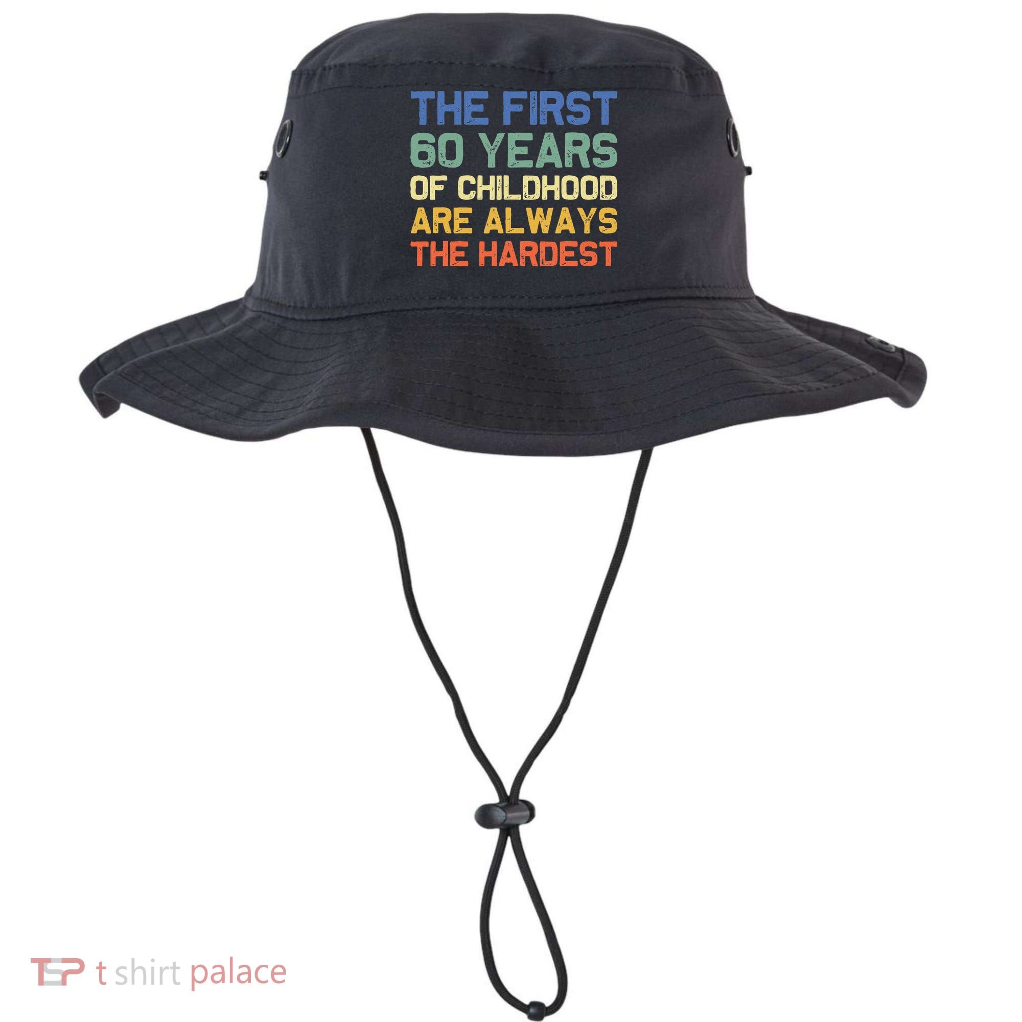 The First 60 Years Childhood Hardest Old 60th Birthday Funny Bucket Hat