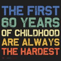 The First 60 Years Childhood Hardest Old 60th Birthday Funny Beanie thumb 2