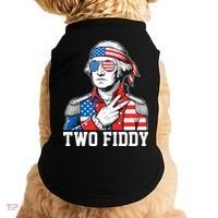 Two Fiddy American Revolution George Washington 250 Years Doggie Tank thumb 0