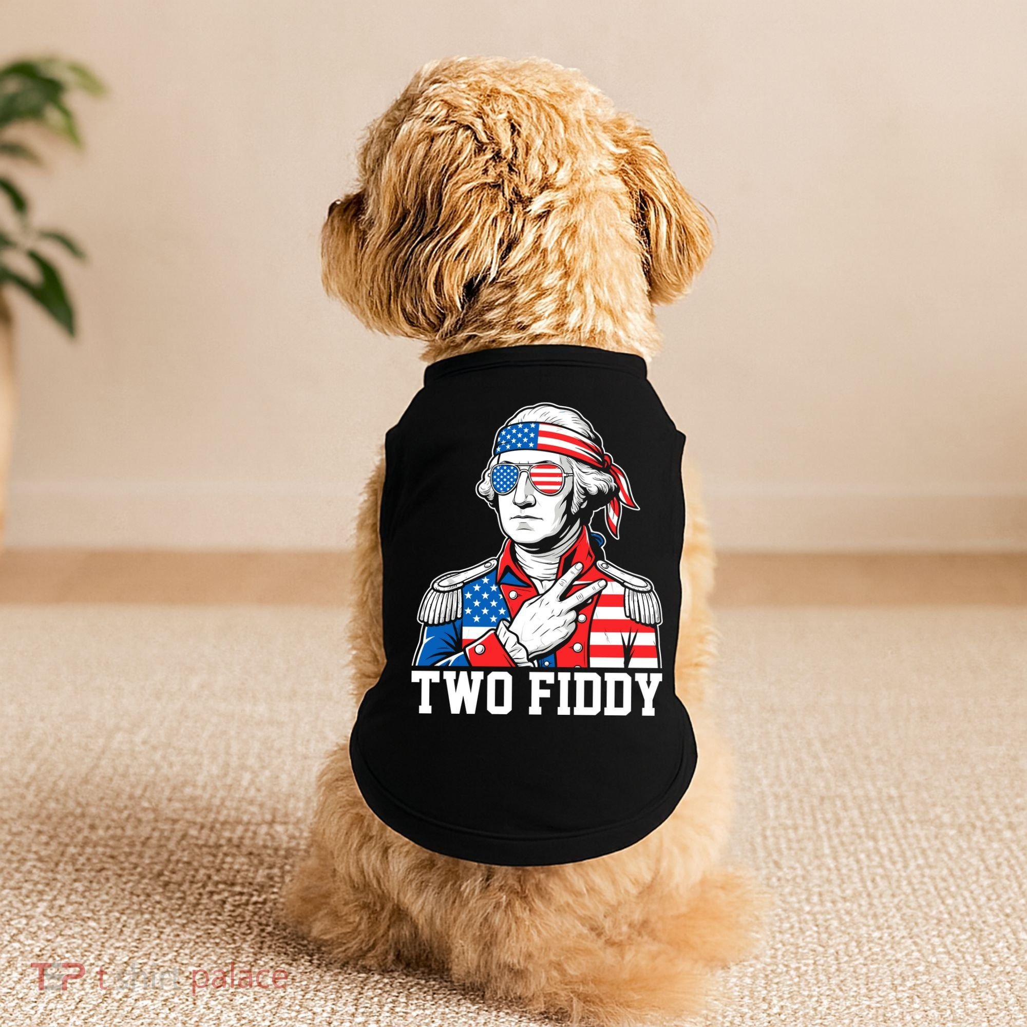 Two Fiddy American Revolution George Washington 250 Years Doggie Tank