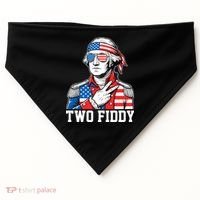 Two Fiddy American Revolution George Washington 250 Years USA-Made Doggie Bandana thumb 0