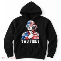 Two Fiddy American Revolution George Washington 250 Years Hoodie thumb 0