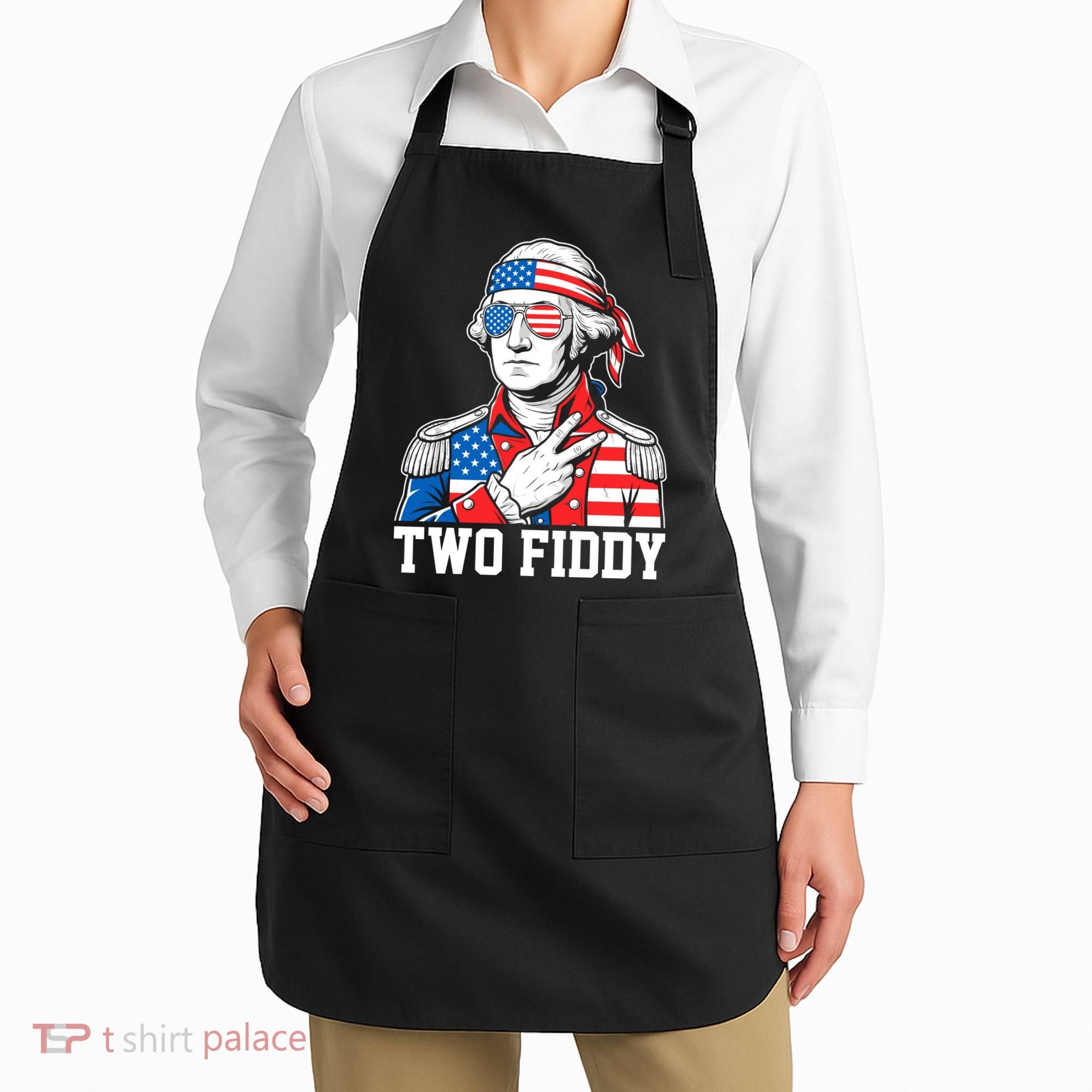 Two Fiddy American Revolution George Washington 250 Years Apron